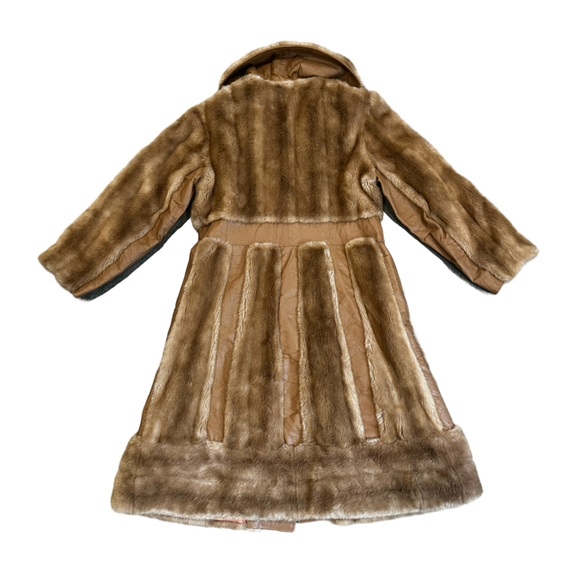Vintage Hawley International Leather and Fur Coat Size Medium - Picture 2 of 10